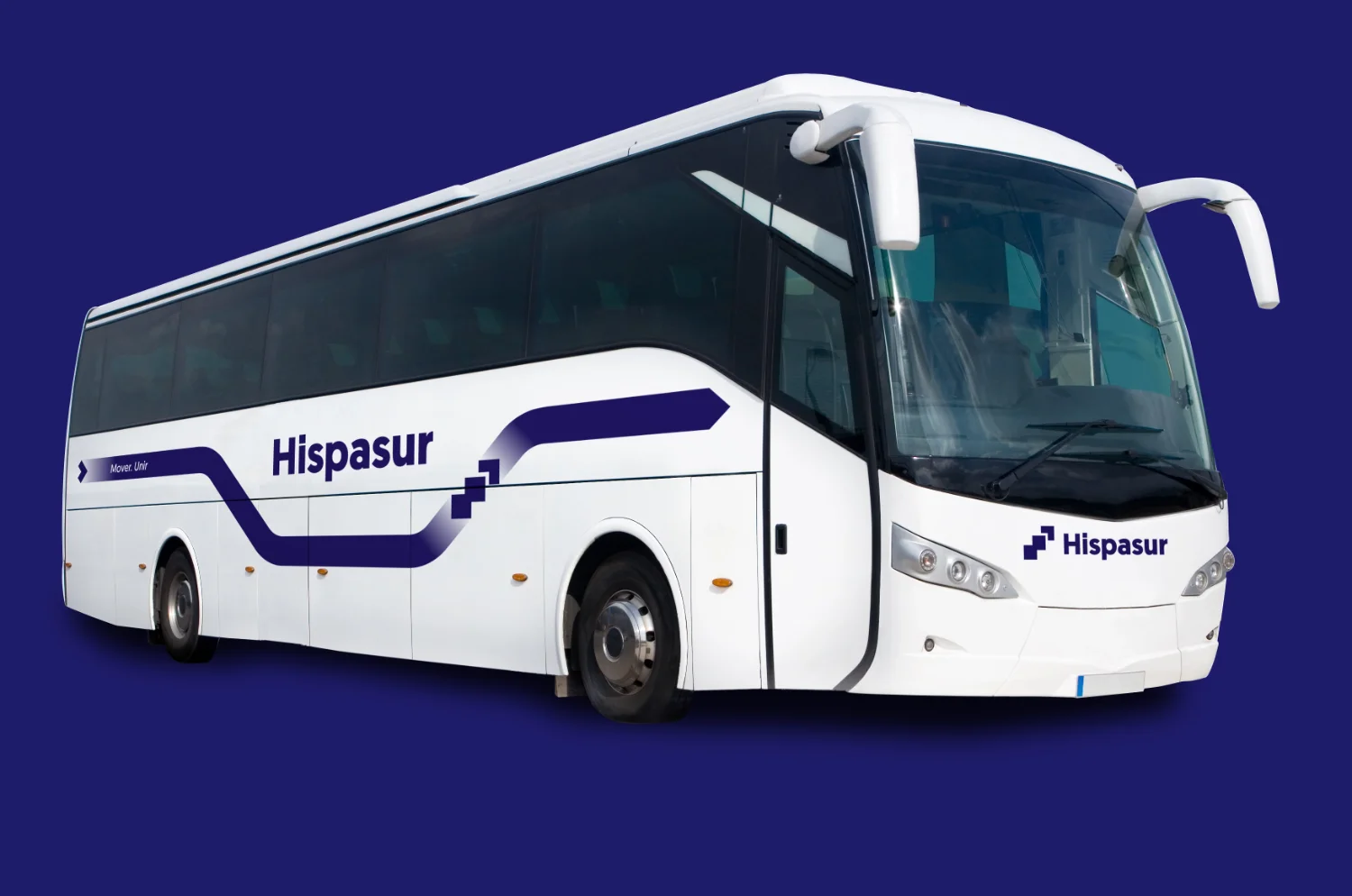 diseño del autocar de la marca hispasur